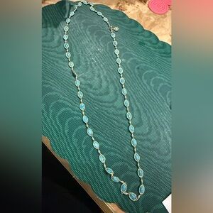 Kendra Scott Elegant Blue Link Gemstone Necklace